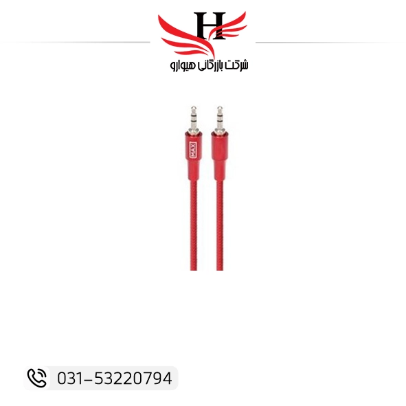 کابل صدا AUX سرفلزی مقاوم با کیفیت انتقال صدای شفاف مناسب خودرو، اسپیکر و موبایل برای خرید عمده از هیوارو